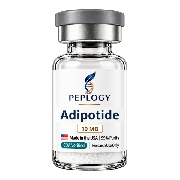 Adipotide 10 MG research peptide vial by Peplogy