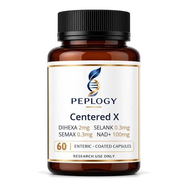 Centered X Capsules for research by Peplogy