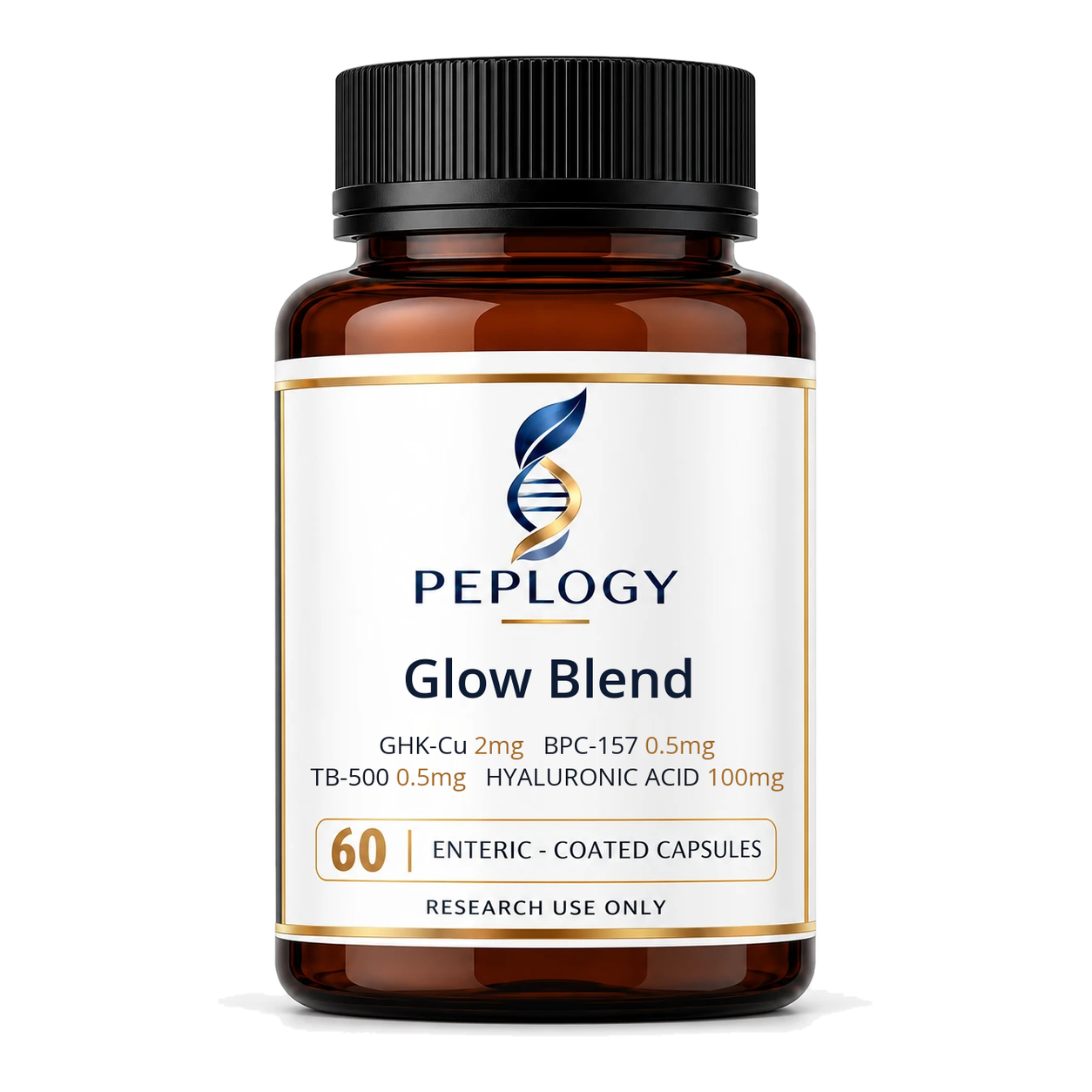 Glow Blend Capsules for research by Peplogy