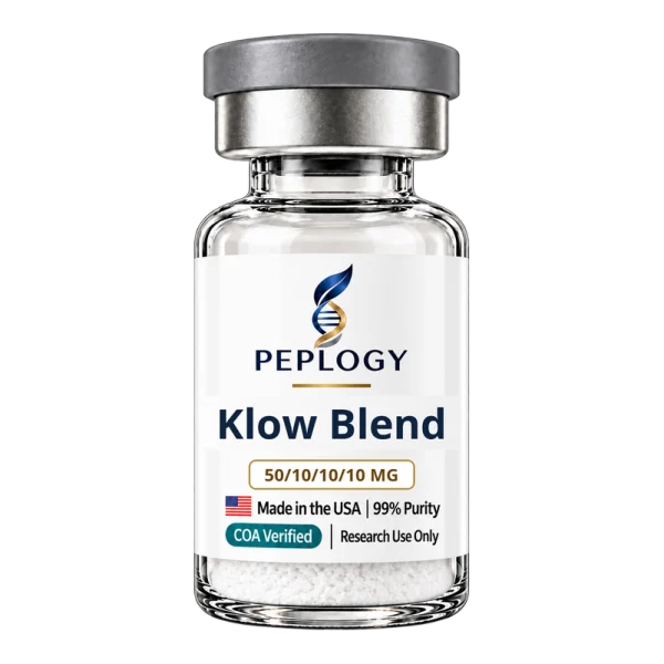 Klow Blend 50/10/10/10 MG research peptide vial by Peplogy