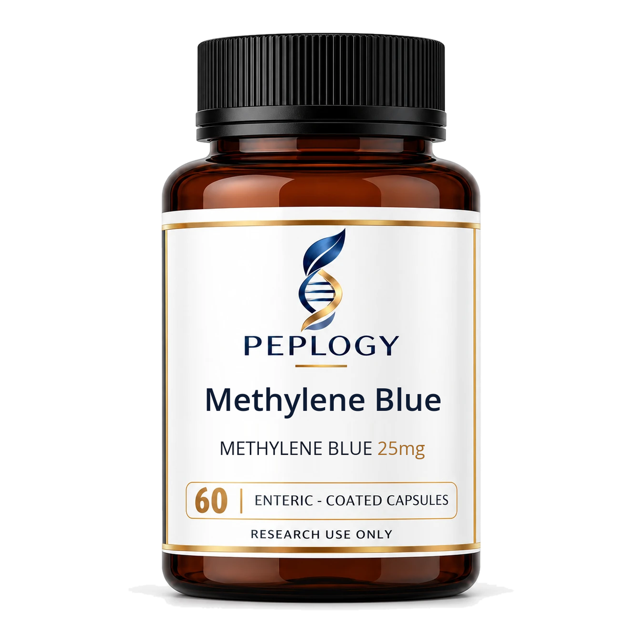 Methylene Blue Capsules for research by Peplogy