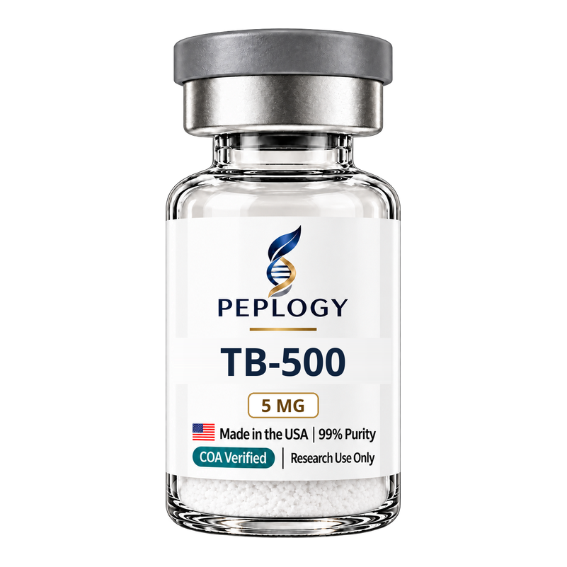 TB-500 5 MG research peptide vial by Peplogy